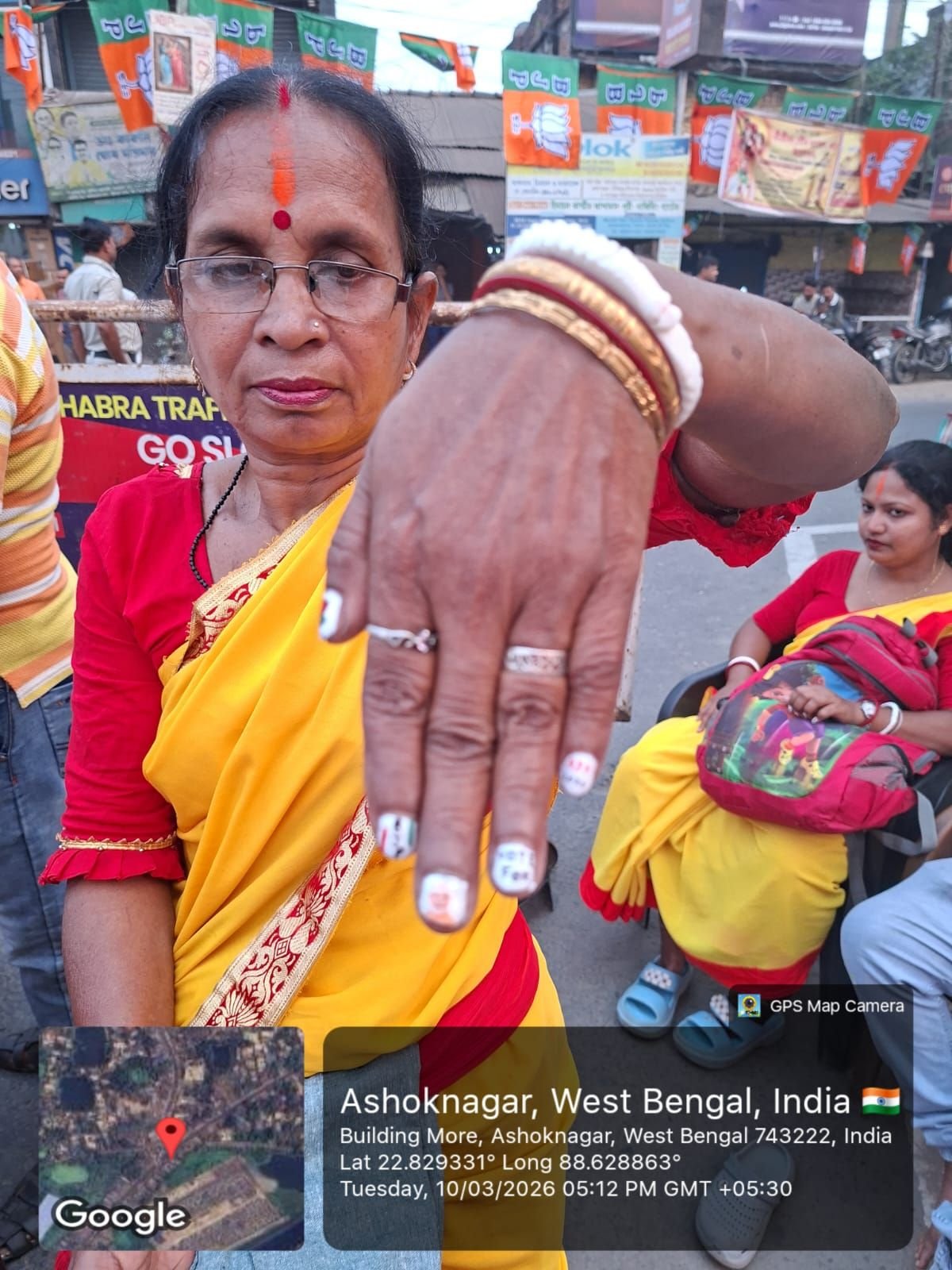 Campaign nail art in West Bengal