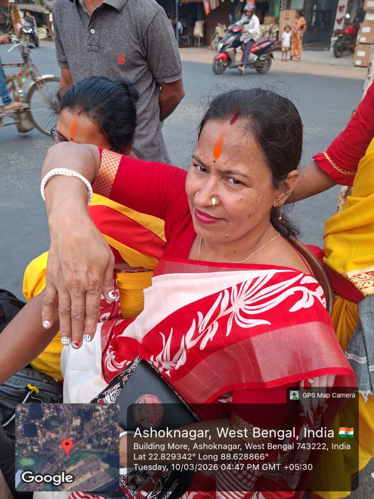 Voter symbol art in West Bengal