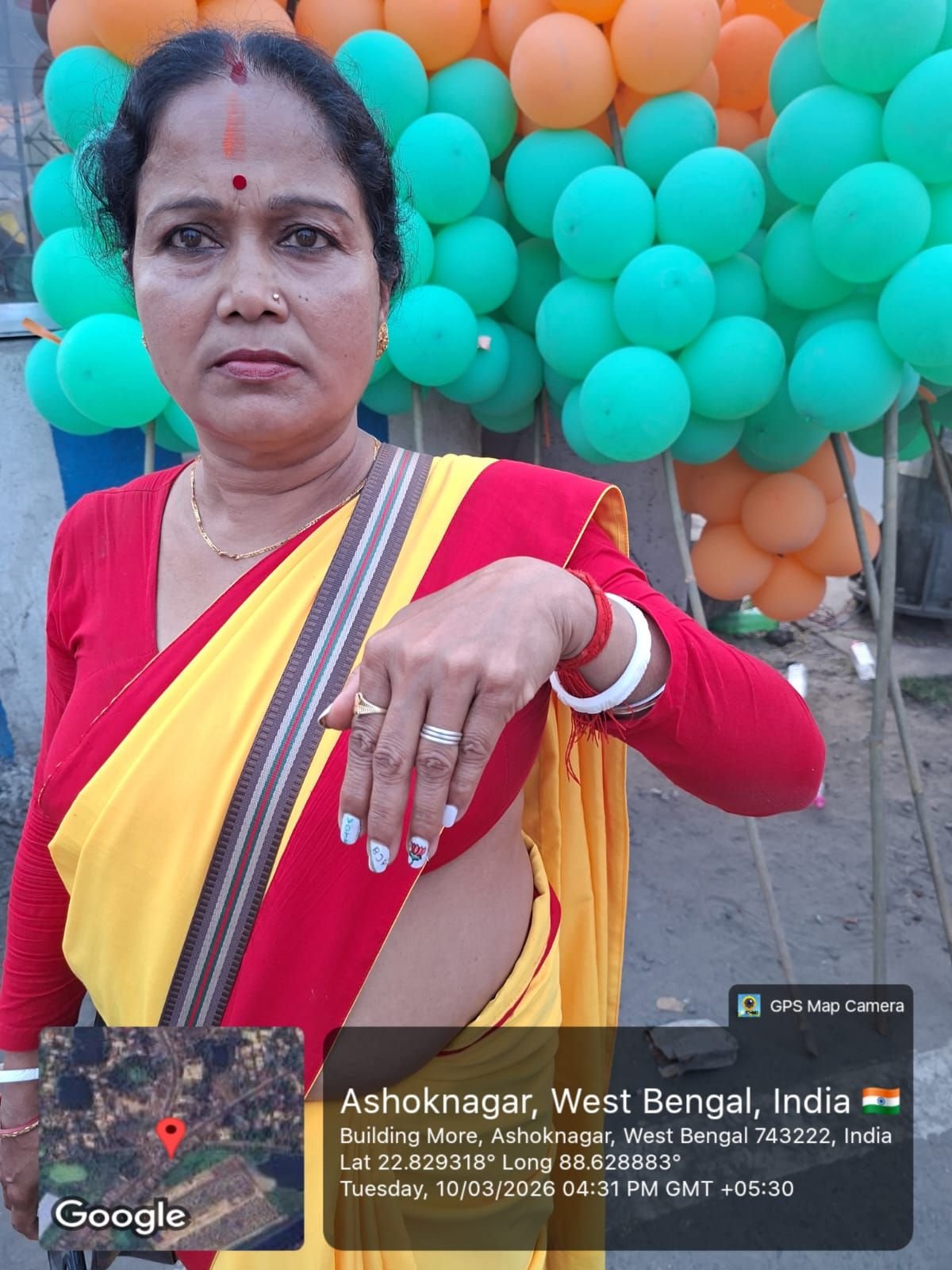 Party symbol art in West Bengal